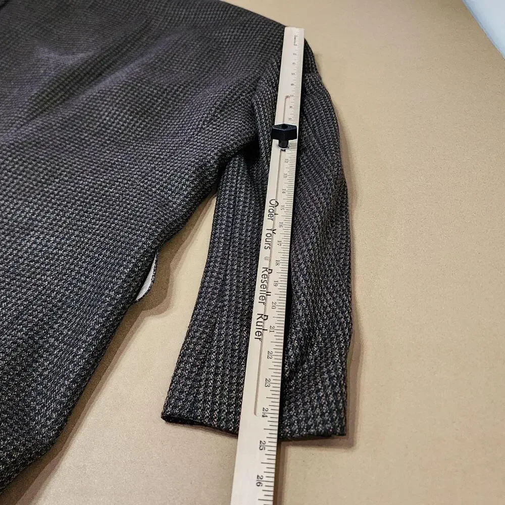 Oscar De La Renta Sport Coat Mens 40 Brown Wool Tweed Two Button Blazer